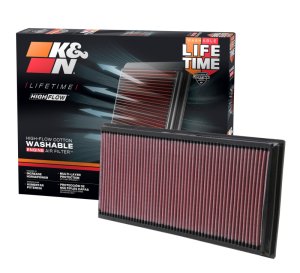 Volkswagen Touareg Engine Air Filter - K&N Engineering - High-Flow Drop-In Washable/Reusable - `02-`10